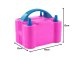 Electric Balloon Pump Compressor 600W Dual Nozzle Fast Inflator, pink-blue