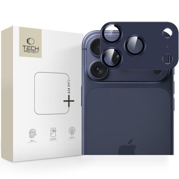 Tech-Protect Camfull Fit+ Camera Lens Glass iPhone 17 Pro Max - Navy Blue