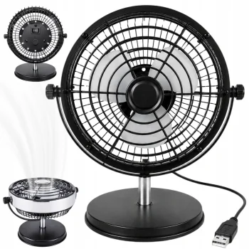 Desk Fan with USB-C Power, Black