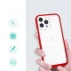 Hybrid Armor Clear 3 in 1 dėklas telefonui iPhone 13 Pro, raudonas