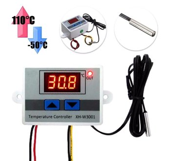 Digital Temperature Controller 230V Thermostat with Waterproof Probe, -50°C to 110°C