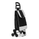 ModernHome Stair Climbing Shopping Trolley with 6 Wheels, 25L, Black