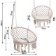 Sofotel Boho Hanging Hammock Chair Swing for Patio and Bedroom, beige