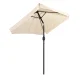 Large Rectangular Garden Umbrella with Crank and Tilt 200x140cm MultiGarden, Beige