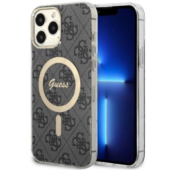 Apple iPhone 13 Pro Max 6.7'' Guess 4G MagSafe Case Cover (GUHMP13XH4STK), Black