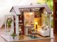 Wooden Retro Dollhouse Room DIY Model with Furniture LED