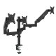 Maclean MC-137 Triple Monitor Desk Mount (17\"-27\", 8kg, Gas Spring), Black