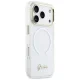 Guess IML Gradient Script Metal MagSafe Case for iPhone 17 Pro, White