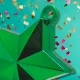 Helium Balloon Weight Star, Green, 170 g, 10 cm