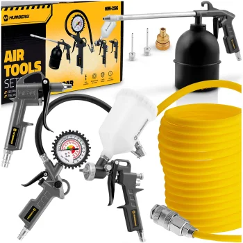 Humberg HM-256 Air Compressor Pneumatic Tool Kit, 8-Piece