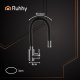 Ruhhy 26324 Flexible Kitchen Faucet with 360° Swivel Spout, Black/Silver