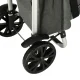 Shopping Trolley Bag on Wheels with Reflectors, 100cm, Grey
