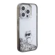Karl Lagerfeld iPhone 15 Pro Max Case Liquid Glitter Choupette, Transparent