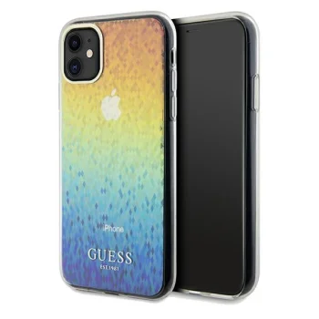Guess iPhone 11 / XR Case IML Faceted Mirror Disco Iridescent, Multicolor