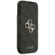 Guess Book 4G Metāla Logo Maciņš priekš iPhone 17 Pro Max - Melns | Metal Phone Case Cover Black