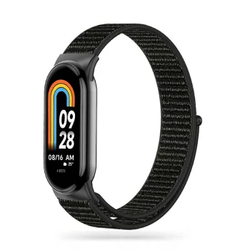 Tech-Protect Nylon Strap for Xiaomi Smart Band 8 / 8 NFC, Black