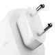 Puro Daily Prolite 45W USB-C & USB-A Power Delivery Charger with USB-C Cable, White