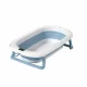 Foldable Baby Bathtub with Stand and Digital Thermometer, Blue
