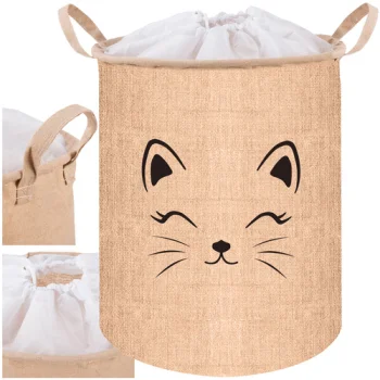Kruzzel 24727 Toy and Laundry Basket, 42L, Beige