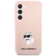 Karl Lagerfeld чехол для Samsung Galaxy S23+ Liquid Silicone Ikonik Choupette Розовый