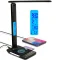 LED Desk Lamp with Clock and QI Wireless Charger