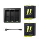 Telesin 3-slot charger for GoPro Hero 9 / Hero 10 + 2 batteries (GP-BTR-903-B)