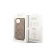 Apple iPhone 14 Pro Max 6.7\'\' Guess 4G Metal Gold Logo Series Case Cover, Brown