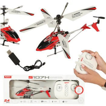 Syma S107H RC Helicopter 2.4GHz RTF, Red