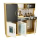 Children\'s Wooden Kitchen with Refrigerator and Chalkboard LULILO, Gold