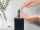 Bathroom Accessory Set, 6 Pieces, Black/Bamboo
