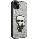 Karl Lagerfeld Glitter Flakes Ikonik Case for iPhone 14 Plus - Silver