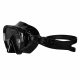 Snorkel Mask and Dry Tube Set with Panoramic View, black