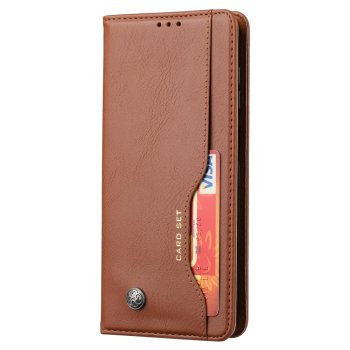 Samsung Galaxy A34 (SM-A346) PU Leather Wallet Book Case Cover, Brown