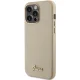Guess iPhone 15 Pro Case Glitter Glossy Script, Gold