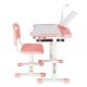 Kids Adjustable Desk and Chair Set with USB LED Lamp, Pink