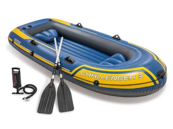 Intex Challenger 3 Set Inflatable Boat, 295 x 137 x 43 cm
