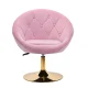 Ergonomic Velvet Swivel Chair 4Rico QS-BL12G, Pink