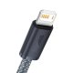 USB uz Lightning kabelis Baseus Dynamic CALD000416 2.4A 1m Pelēks
