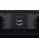 Izoxis 21446 Retractable Desk Power Strip with 2x USB, Black