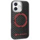 Audi RSQ Oglekļa Šķiedras Sport Red Circle MagSafe Vāciņš priekš iPhone 17 - Melns | Carbon Fiber Phone Case...