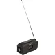 Emergency Radio PerfectPro E-100 DAB+ FM Bluetooth with Hand Crank and Solar Panel, Black