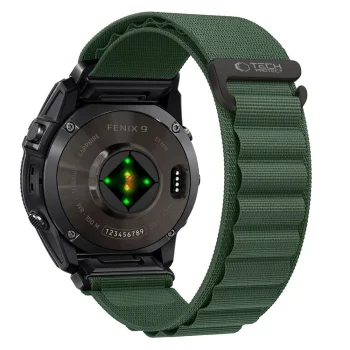 Tech-Protect Nylon Pro green strap for Garmin Fenix (51 mm)