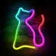 Forever Light FLRN03 RGB LED Neon Light Cat with Remote
