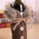 Christmas Wine Bottle Cover Sweater Decoration, Brown