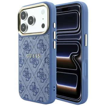 Guess Embossed 4G Classic MagSafe Case for iPhone 17 Pro Max / 18 Pro Max, Blue