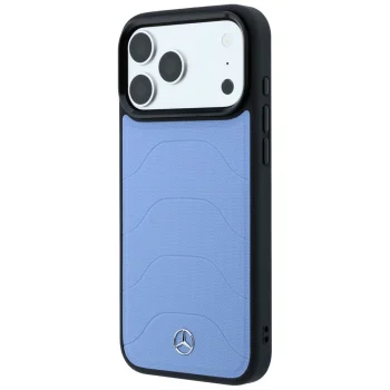 Mercedes Leather Mesh MagSafe Case for iPhone 18 Pro Max / 17 Pro Max, Blue