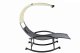 MultiGarden 2 Person Outdoor Rocking Chaise Lounge with Canopy PL301, Gray