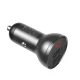Baseus 2x USB 4.8A 24W Car Charger with LCD + 3in1 Cable 1.2m, Black