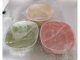 Double Bowl with Strainer for Washing Fruits, Plastic, Ecru/Pink/Green