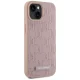 Karl Lagerfeld Leather Monogram Metal Logo MagSafe Case for iPhone 15, Pink
